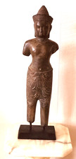 Statuen aus Bronze, König & Königin – Khmer, im Antik-Stil, 46 cm