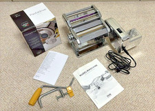 Nudelmaschine 3 Nudelformen + MARCATO Pastadrive-Motor, Silber/Schwarz, PD-220V