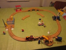 Holzeisenbahn  von Brio u. Einhorn* Konvolut* Schienen ,Loks *Anhänger Schilder