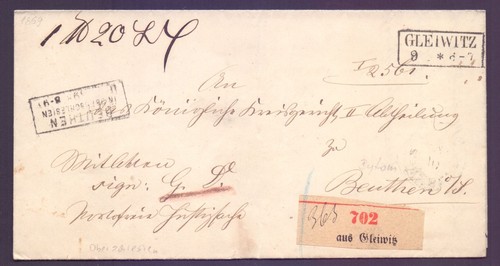 Faltbrief 1869 mit stempel - faltbrief,