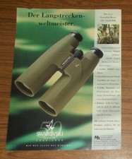 Seltene Werbung SWAROVSKI Optik Extended Range SLC 15x56 WB Fernglas 1999
