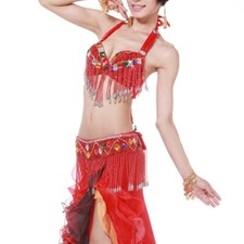 RÄUMUNGVERKAUF C917 Profi Bauchtanz Kostüm 2 Teile  BH und Gürtel