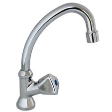 Standhahn Kaltwasser Standschwenkventil Waschtisch Armatur 1/2" Metallgriff