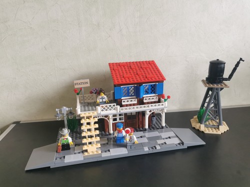 Lego western moc bahnhof - western,