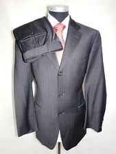 Hugo Boss Anzug Da Vinci Lucca Einreiher Schwarz Gestreift Schurwolle Gr. 50