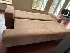 Microfaser-Sofa beige, guter