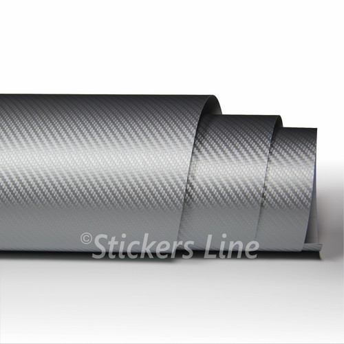 Carbonfolie silver - silver, 3d