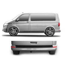 Racing Streifen Set Bus Multivan Seiten Heck Kfz Zubehör einfarbig Schwarz D003