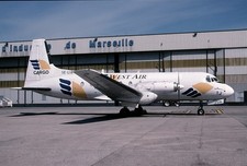 West Air, HS748, SE-LIA, bei Marseille, 2003, Flugzeugrutsche