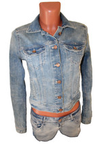 Divided Jeansjacke S 36 blau kurze Jacke bauchfrei stretchig Übergang Vintage