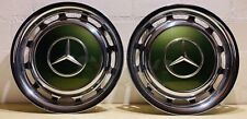 2x Mercedes 14 Zoll Radkappen W123 W109 W111 W113 876 Zypressen Grün