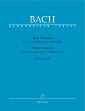 3 Sonaten BWV1027-1029 für Viola da gamba (Viola) und Cembalo, Harpsichord  ...