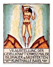 Vintage-Ausstellungsplakat-Wan