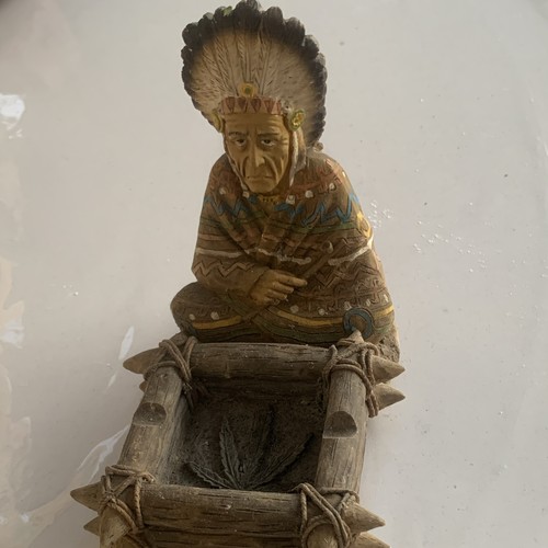 Skulptur figur indianer mit - skulptur,