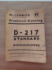 IHC MC Cormick Schlepper D 217  Diesel Ersatzteilkatalog 1958 128 Seiten Orig