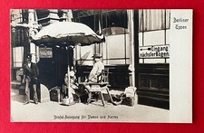 AK BERLIN um 1905 Berliner Typen Stiefel Reinigung für Damen und Herren ( 143097