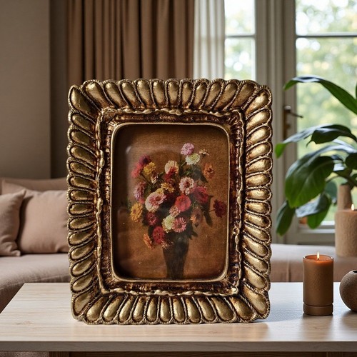Resin bilderrahmen set gold - resin,