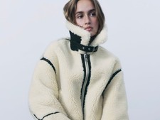 Zara Bikerjacke aus Kunstfell