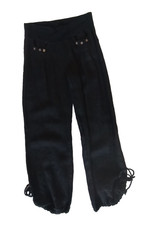 💙 Damen Leinen Hose Schwarz