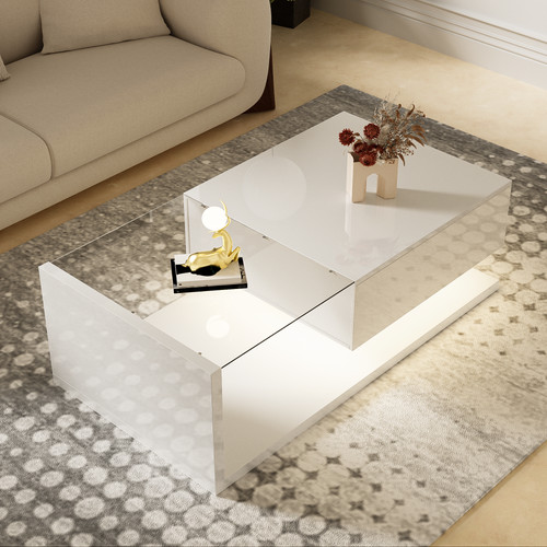 Couchtisch mit schubladen led - couchtisch,
