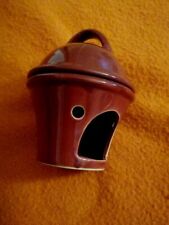 Aromalampe Duftlampe Keramik rotbraun mit Deckel 16 cm Hoch