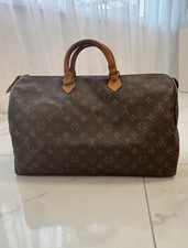 Louis Vuitton Speedy Reisetasche 40 Braun Canvas Stoff-Innenfutter