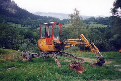 Lkw foto bagger gelb q2gw - lkw,