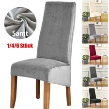 1/4/6 Set Stuhlhussen Stuhlbezug Stretch Samt Stuhlhussen Hochzeit Stuhlüberzug