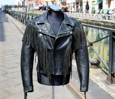 Vintage Nagel Lederjacke Schott Perfecto Fransen Fransen 44 Gebraucht (M/L)