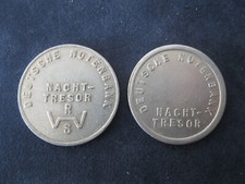 2 x NACHTTRESOR DEUTSCHE NOTENBANK Bon Talon Jeton Verrechnungsmarke Wertmarke