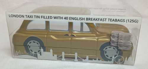 London taxi tin - london, (gold)