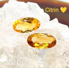 2X Citrin Facettiert Oval 18 X 10mm 12,8 Karat Edelstein Sammlung für Schmuck 