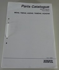 Teilekatalog / Ersatzteilliste Volvo Penta Bootsmotor MD40 - AQAD40 Stand 2/1994