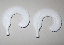 16095, 2x Hut-, Helm- Feder, Hahnenfeder (Robin Hood), weiss