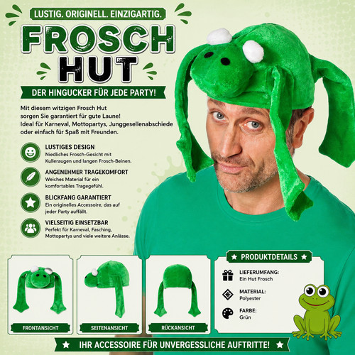 Frosch hut lustiger - frosch, tierhut