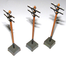 Trix H0 20/234 Telegrafenmasten 10,5 cm Mast alt vintage Holz Blech Metallgußfuß