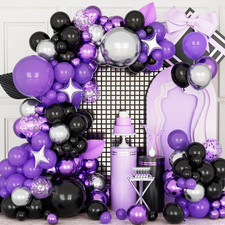 Luftballons schwarz lila