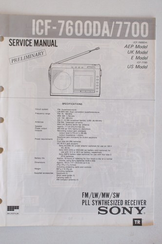Service manual für - manual, sony