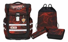 McNeill Ergo Complete Set 4-teilig Schulranzen Mäppchen Tasche Drache Rot Neu