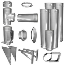 Edelstahlschornstein Schornstein Bausatz Konfigurator DW 120 doppelwandig Kamin