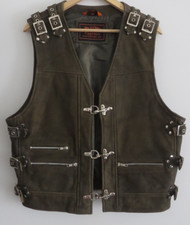 Lederweste Kutte Bikerweste  Gr. M Neuwertig