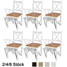 2x/4x/6x Esszimmerstühle Massivholz Küchenstühle Holzstuhl Esszimmer Stuhl Neu