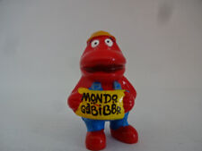 Sammelfigur aus Italien / Roter Frosch / Schild mit Mondo  gd Bibbr