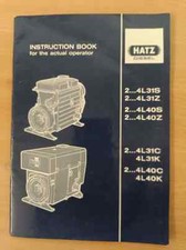 Hatz Diesel 2..4L31,4L40 S/Z/C/K Users Manual engl.Betriebsanleitung,Original'88
