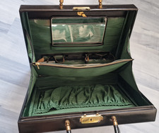 Antike schwarzer Mannequinkoffer /Schminkkoffer Guter Zustand wertig Reisekoffer