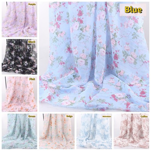 Chiffon blumen stoff - blumen, tüll