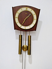 Alte Holz Wanduhr 60er Jahre