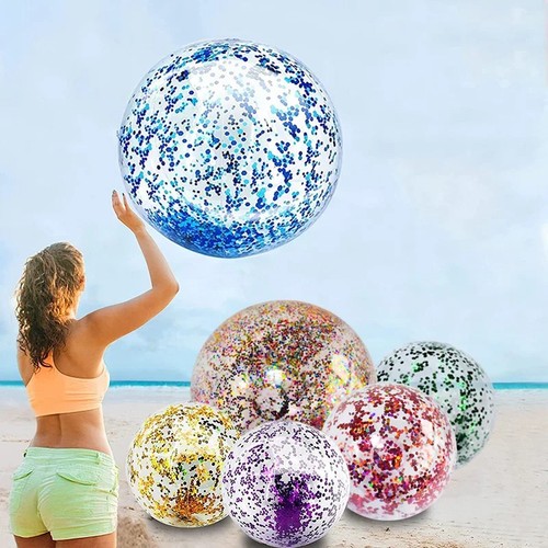 Glitter beach 16in transparent - beach,