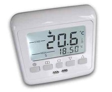 Thermostat 24V Raumthermostat  -LCD weiss- Wochenprogramm Regler #843