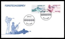 Biathlon-Weltmeisterschaften, Oslo. FDC. Norwegen 1986
